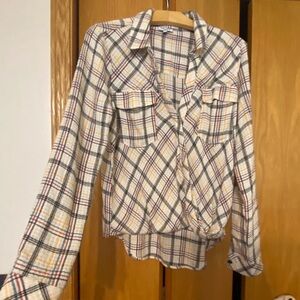 Splendid XS plaid top